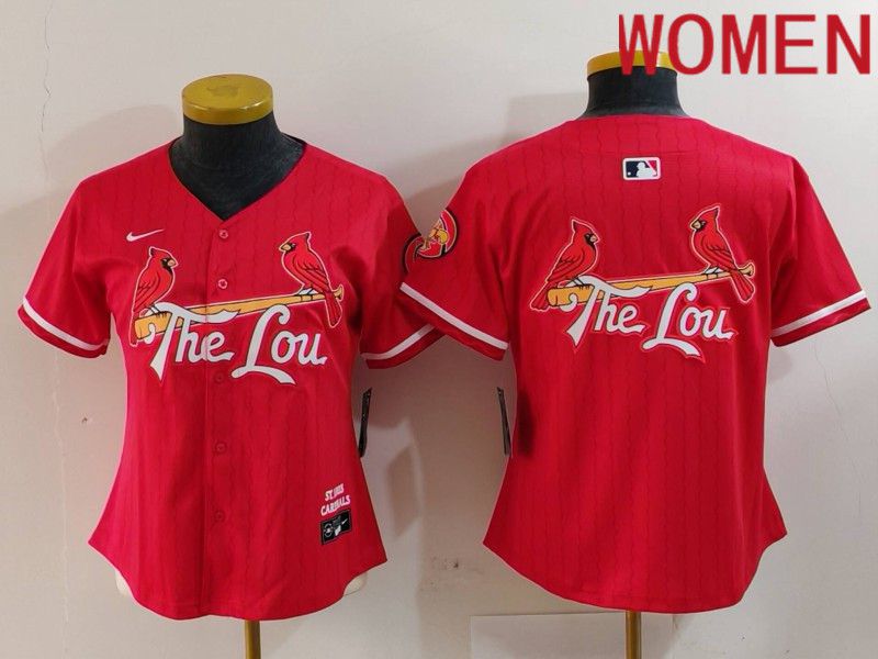 Women St.Louis Cardinals Blank Red City Edition 2024 Nike MLB Jersey style 3->youth mlb jersey->Youth Jersey